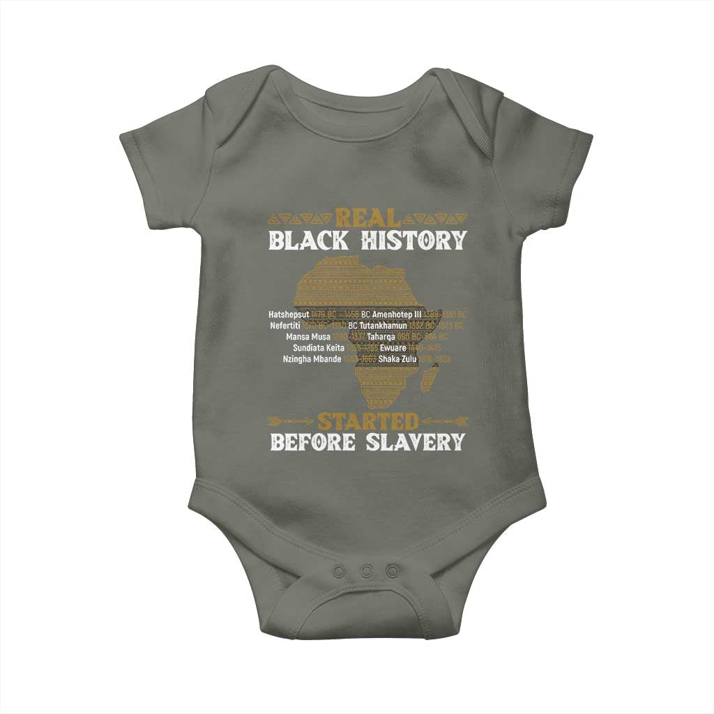 Real Black History Started Before Slavery Baby Onesie