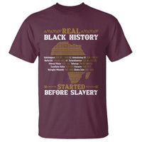 Real Black History Started Before Slavery T Shirt