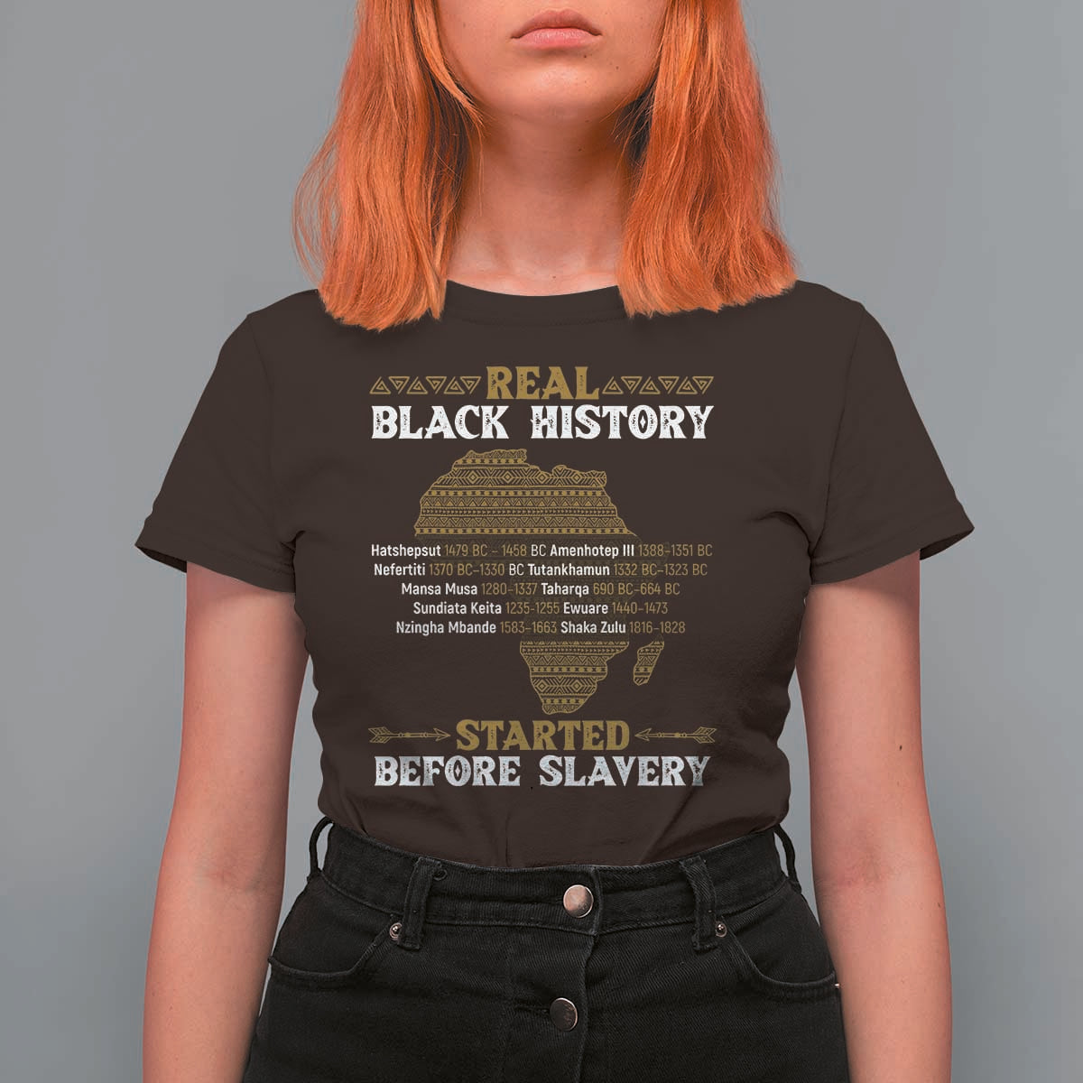 Real Black History Started Before Slavery T Shirt For Women