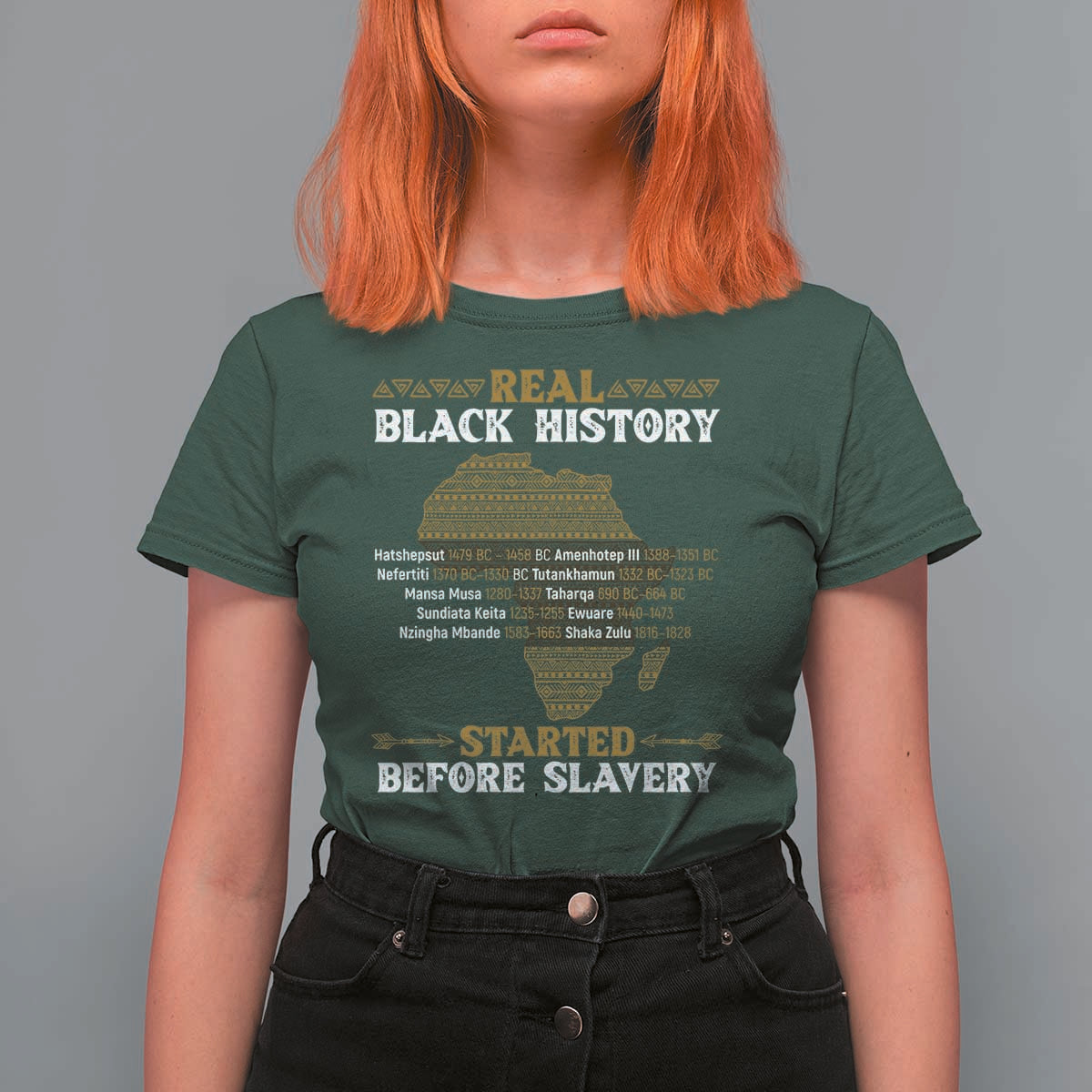 Real Black History Started Before Slavery T Shirt For Women