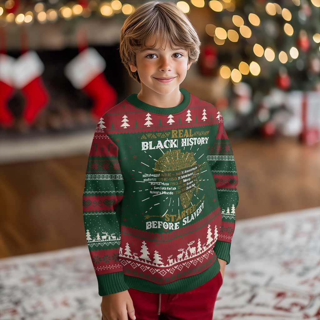 Real Black History Started Before Slavery Ugly Christmas Sweater