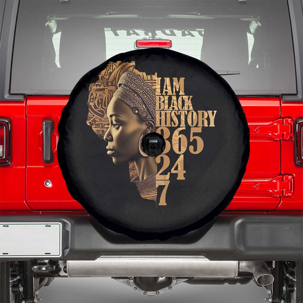 I Am Black History 365 24 7 Spare Tire Cover