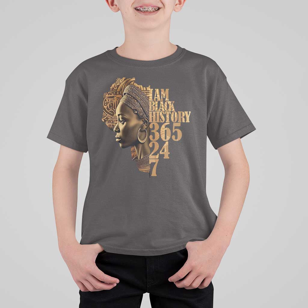 I Am Black History 365 24 7 T Shirt For Kid