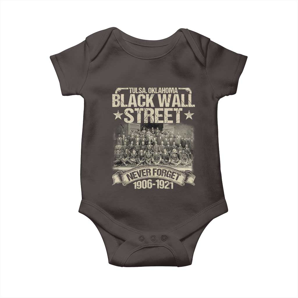 Black Wall Street Baby Onesie Never Forget 1906 1921 Tulsa Black History