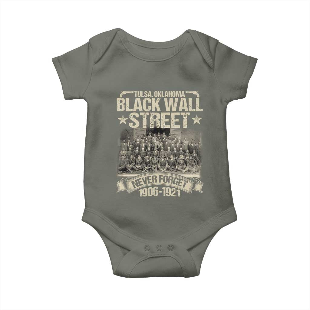 Black Wall Street Baby Onesie Never Forget 1906 1921 Tulsa Black History