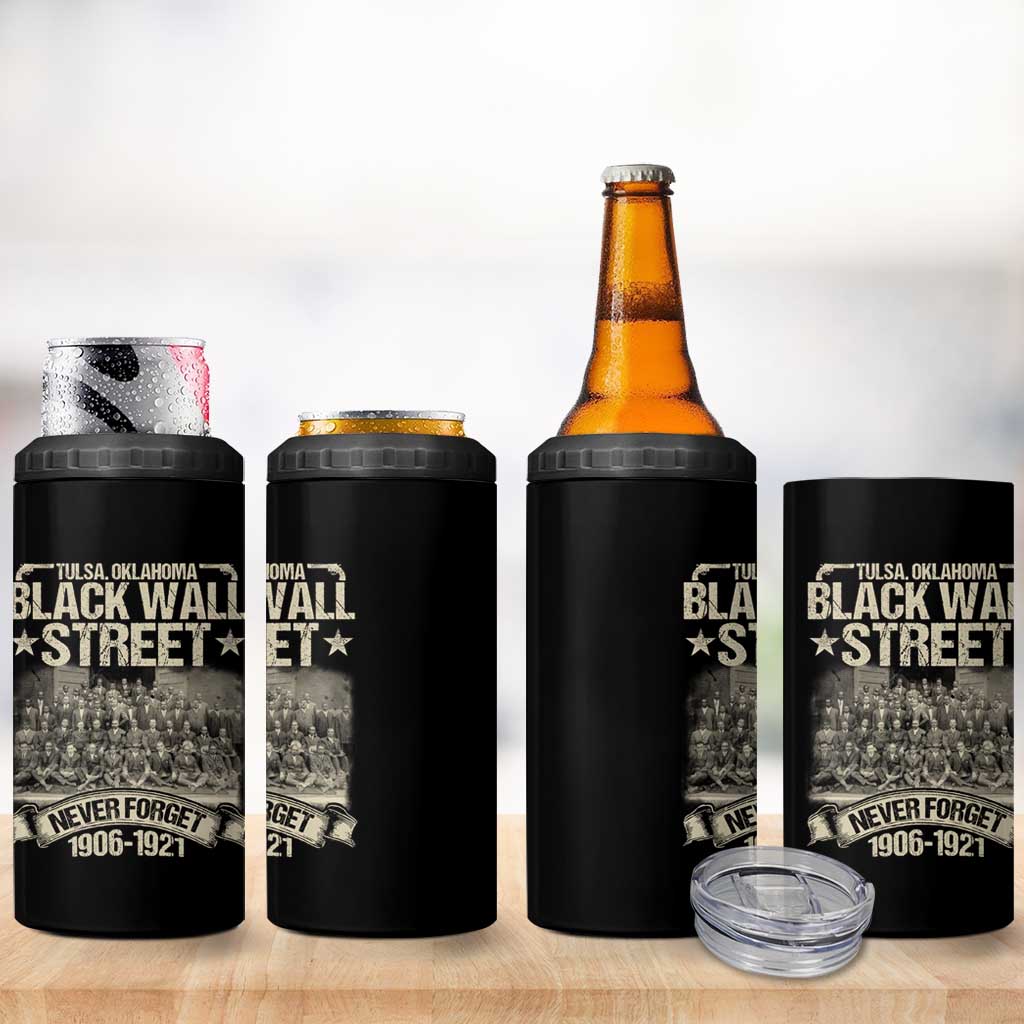 Black Wall Street 4 in 1 Can Cooler Tumbler Never Forget 1906 1921 Tulsa Black History