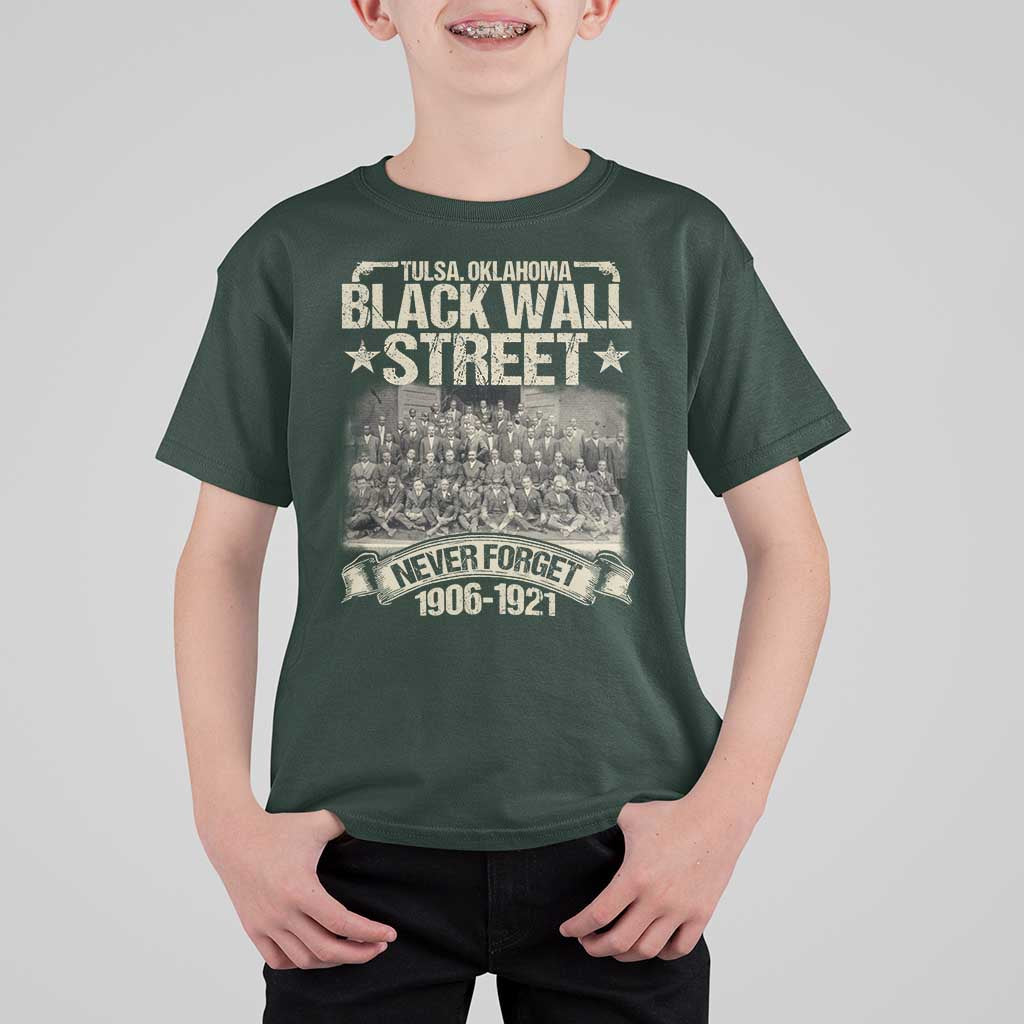 Black Wall Street T Shirt For Kid Never Forget 1906 1921 Tulsa Black History
