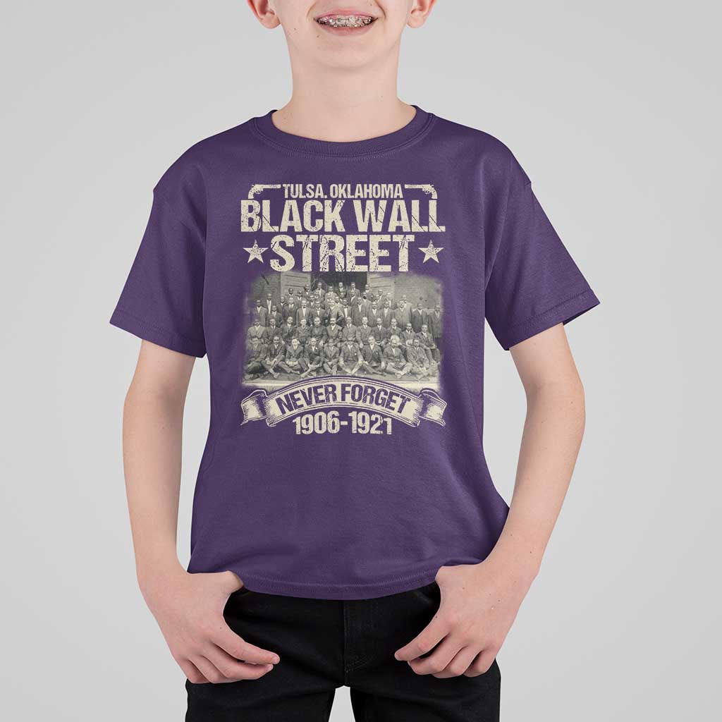 Black Wall Street T Shirt For Kid Never Forget 1906 1921 Tulsa Black History