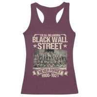Black Wall Street Racerback Tank Top Never Forget 1906 1921 Tulsa Black History