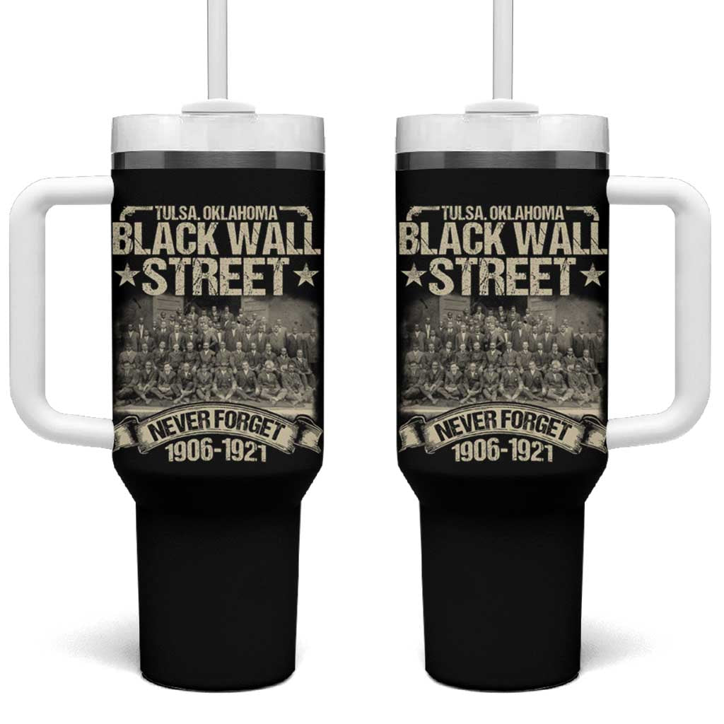 Black Wall Street Tumbler With Handle Never Forget 1906 1921 Tulsa Black History