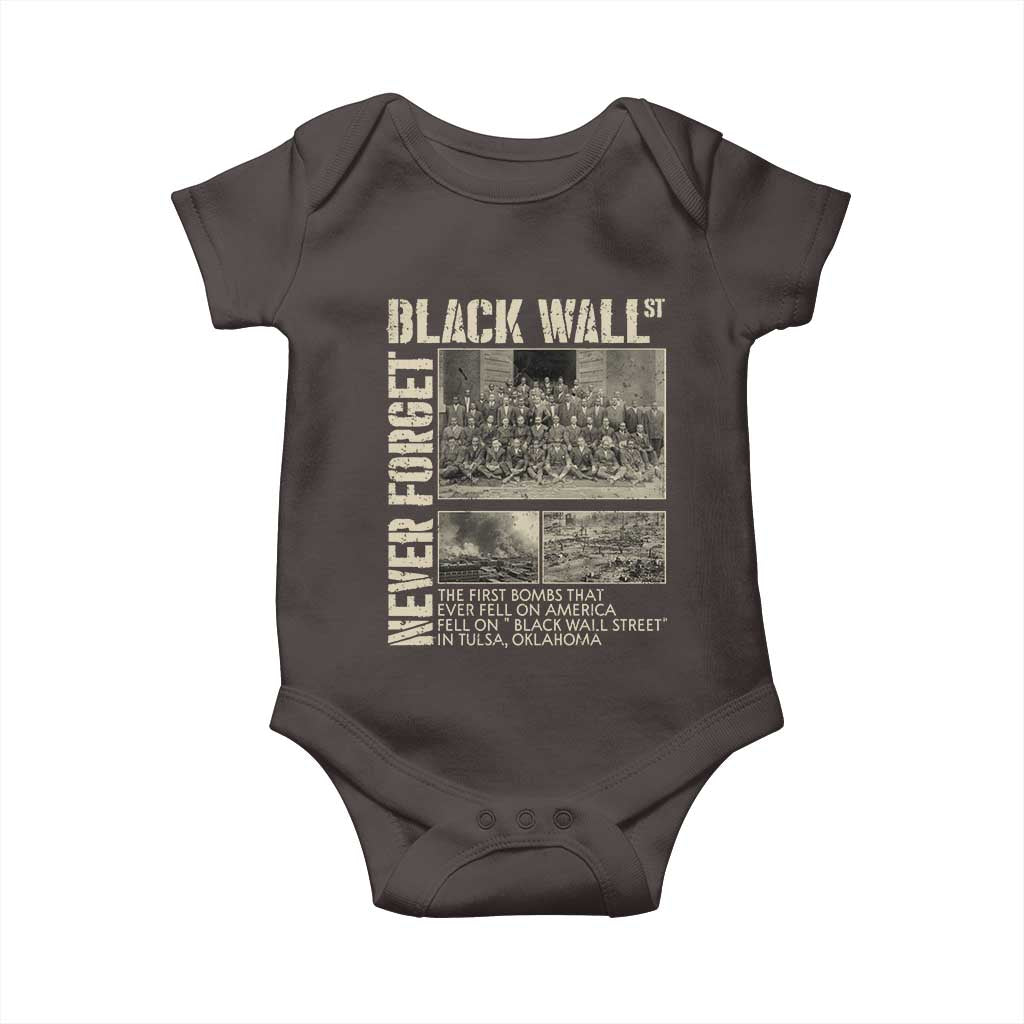 Black Wall Street Baby Onesie Never Forget Tulsa Black History Month