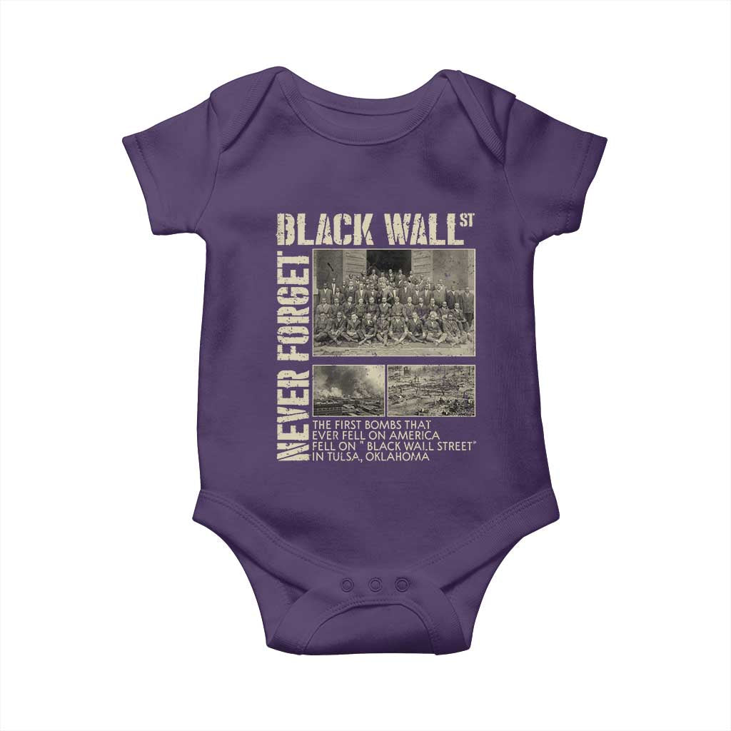 Black Wall Street Baby Onesie Never Forget Tulsa Black History Month
