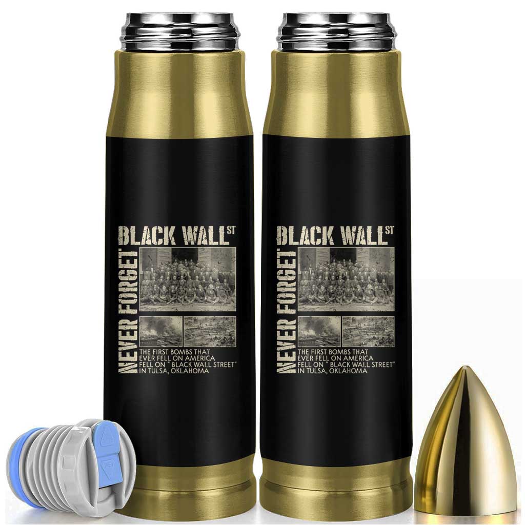 Black Wall Street Bullet Tumbler Never Forget Tulsa Black History Month