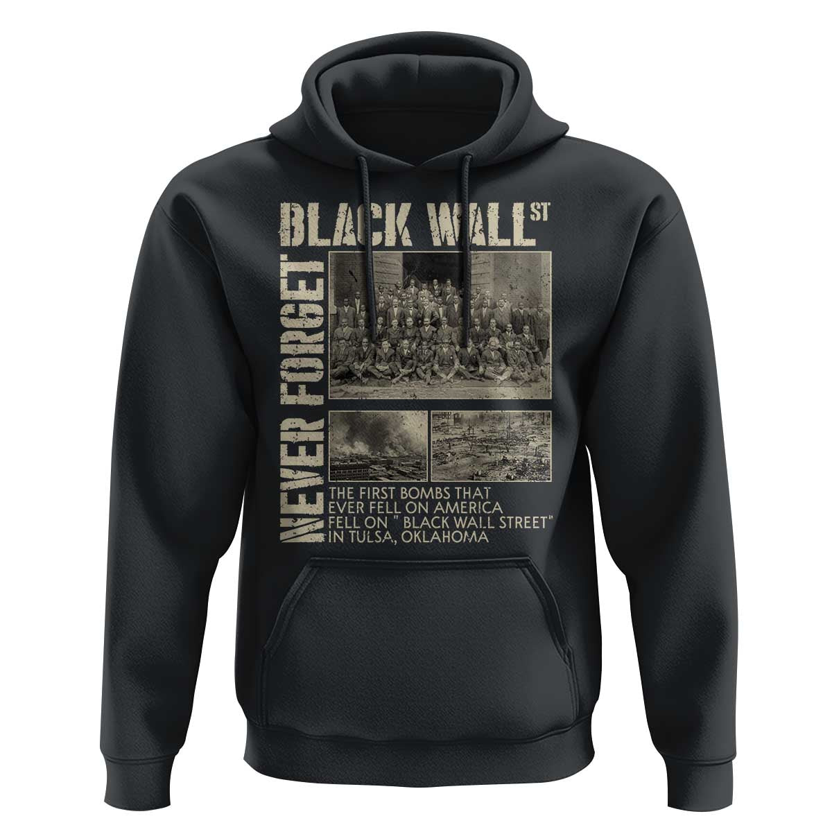 Black Wall Street Hoodie Never Forget Tulsa Black History Month