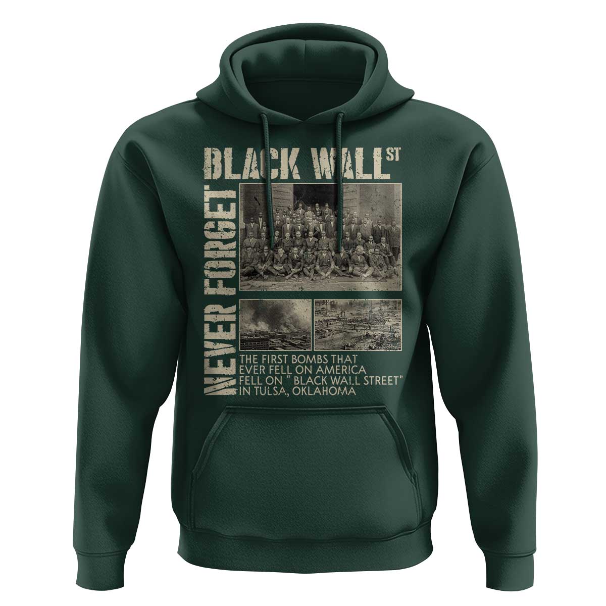 Black Wall Street Hoodie Never Forget Tulsa Black History Month