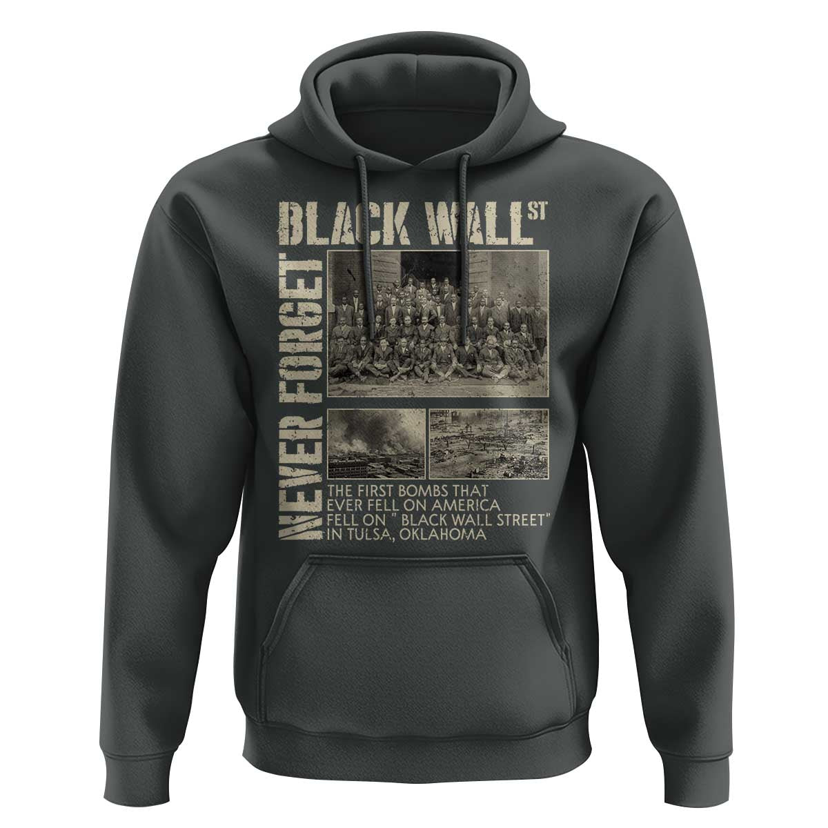 Black Wall Street Hoodie Never Forget Tulsa Black History Month