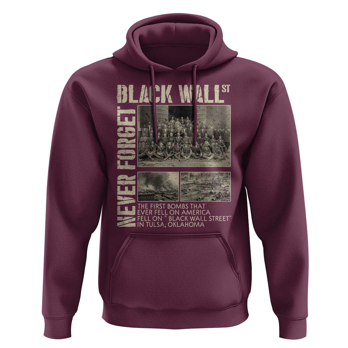 Black Wall Street Hoodie Never Forget Tulsa Black History Month