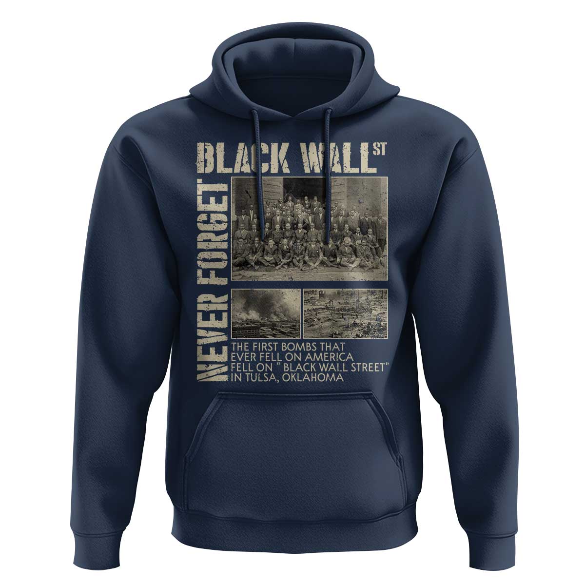 Black Wall Street Hoodie Never Forget Tulsa Black History Month