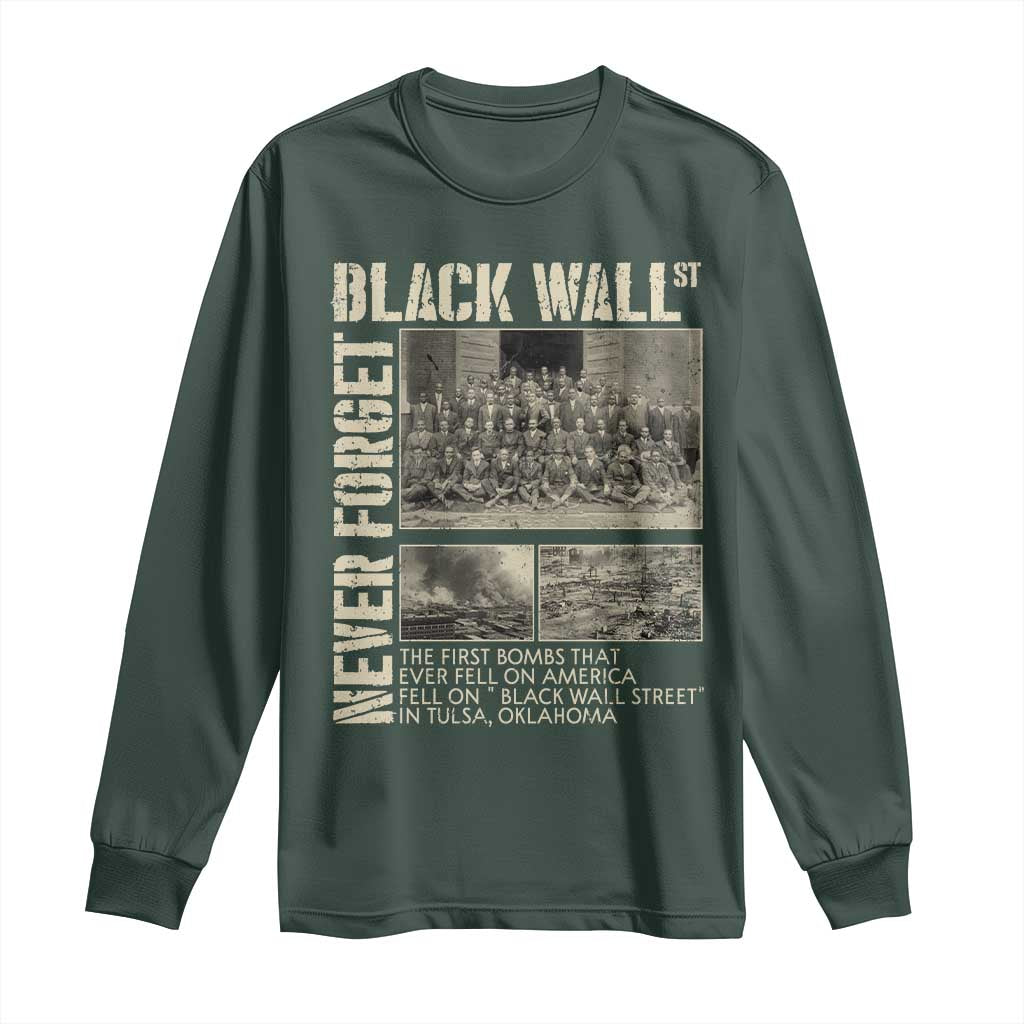 Black Wall Street Long Sleeve Shirt Never Forget Tulsa Black History Month