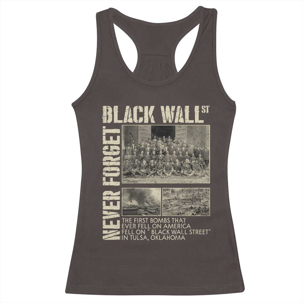 Black Wall Street Racerback Tank Top Never Forget Tulsa Black History Month