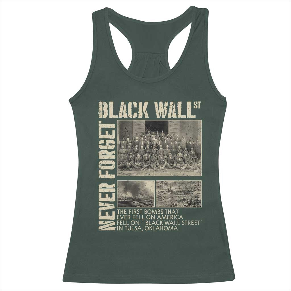 Black Wall Street Racerback Tank Top Never Forget Tulsa Black History Month