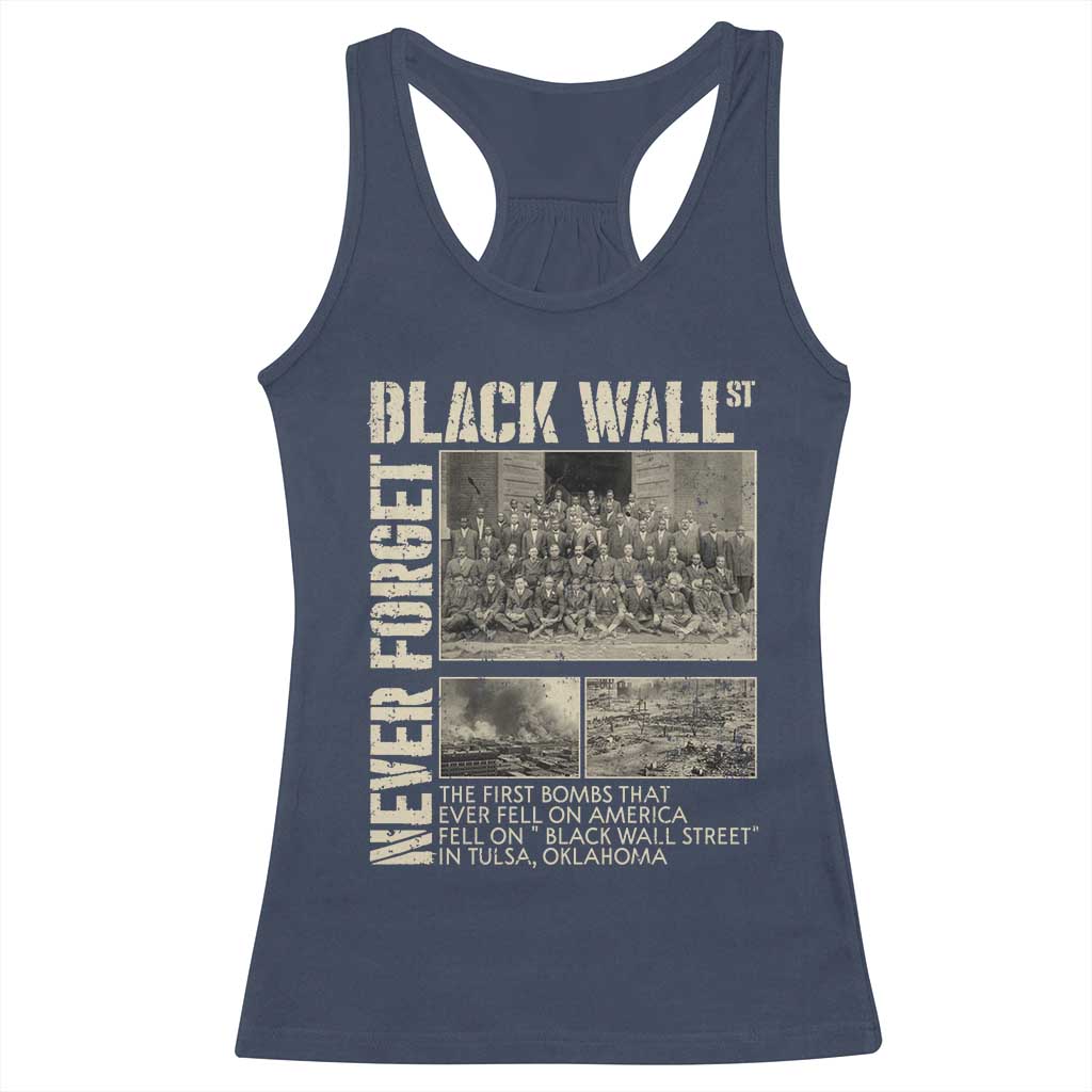 Black Wall Street Racerback Tank Top Never Forget Tulsa Black History Month