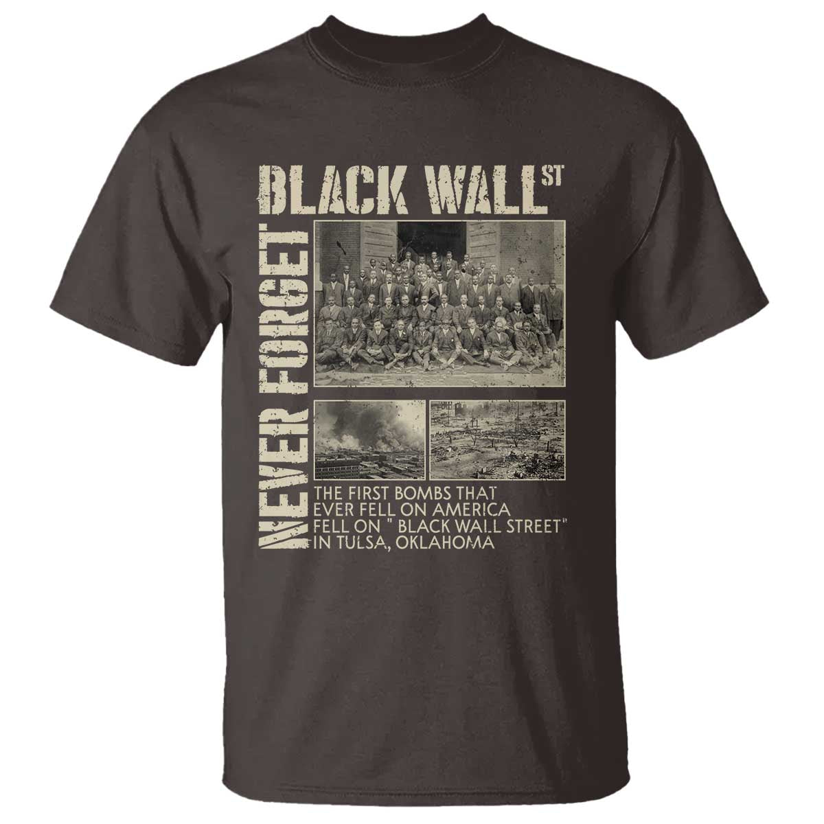 Black Wall Street T Shirt Never Forget Tulsa Black History Month