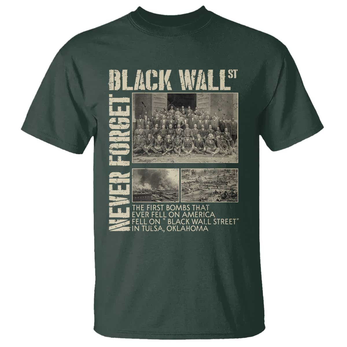 Black Wall Street T Shirt Never Forget Tulsa Black History Month
