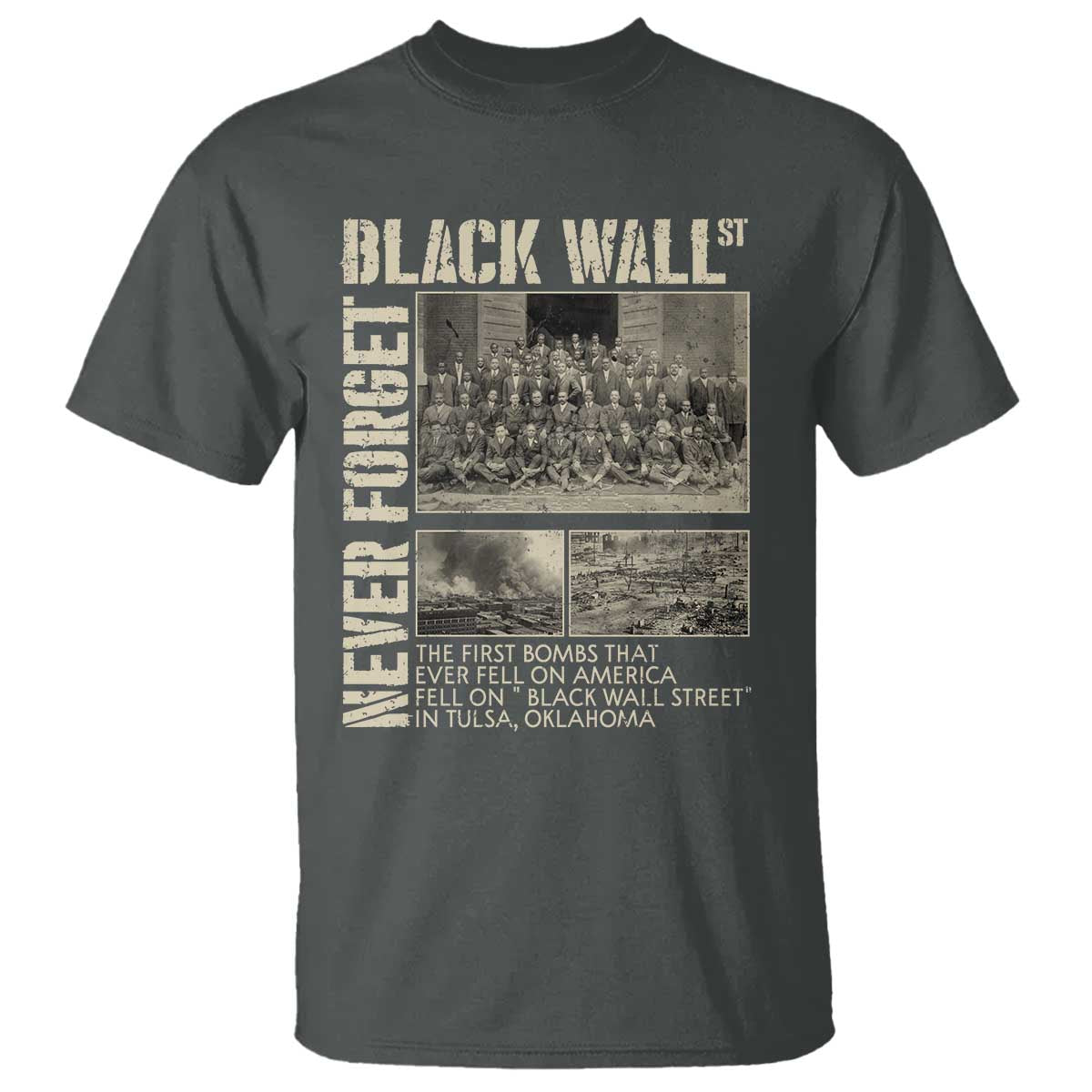 Black Wall Street T Shirt Never Forget Tulsa Black History Month