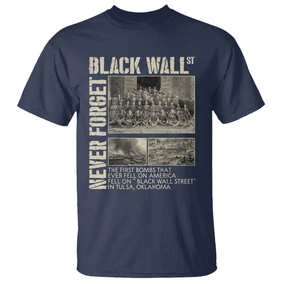Black Wall Street T Shirt Never Forget Tulsa Black History Month