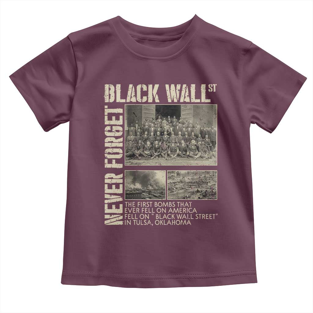 Black Wall Street Toddler T Shirt Never Forget Tulsa Black History Month