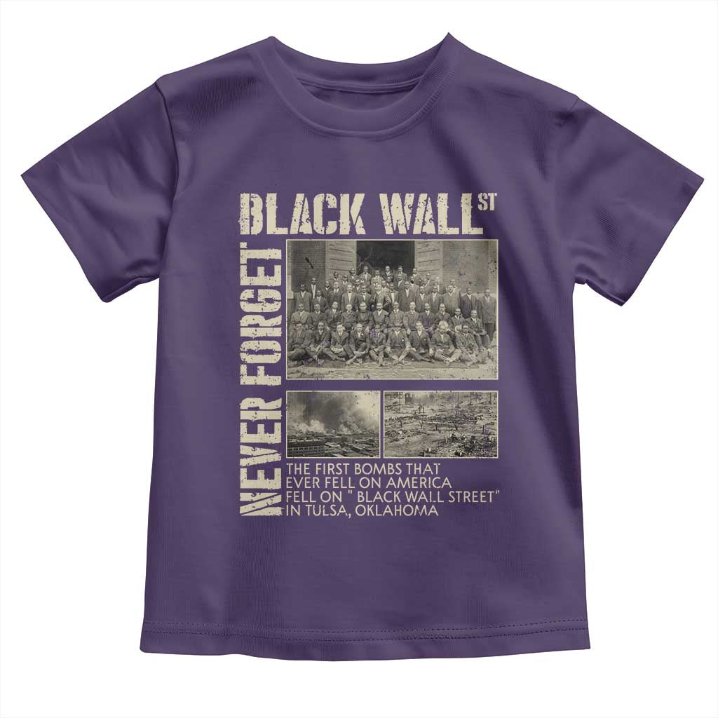 Black Wall Street Toddler T Shirt Never Forget Tulsa Black History Month