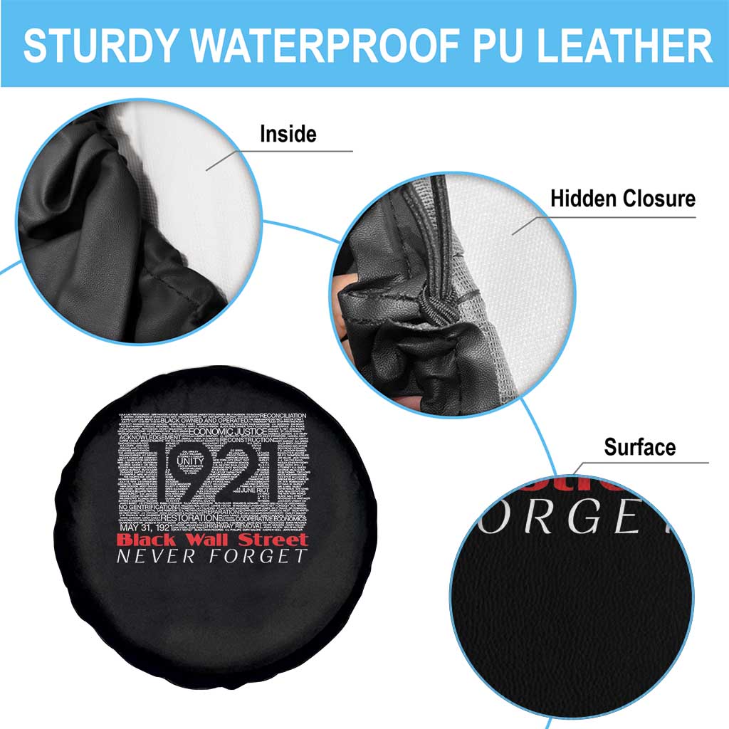 Black Wall Street Spare Tire Cover Never Forget 1921 Greenwood Tulsa Black History