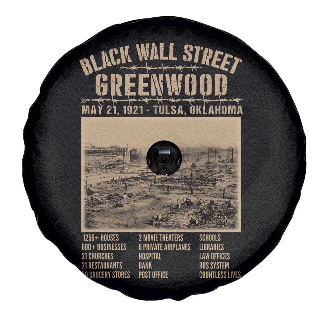 Black Wall Street Spare Tire Cover Never Forget 1921 Tulsa Black History Retro