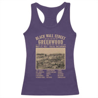 Black Wall Street Racerback Tank Top Never Forget 1921 Tulsa Black History Retro