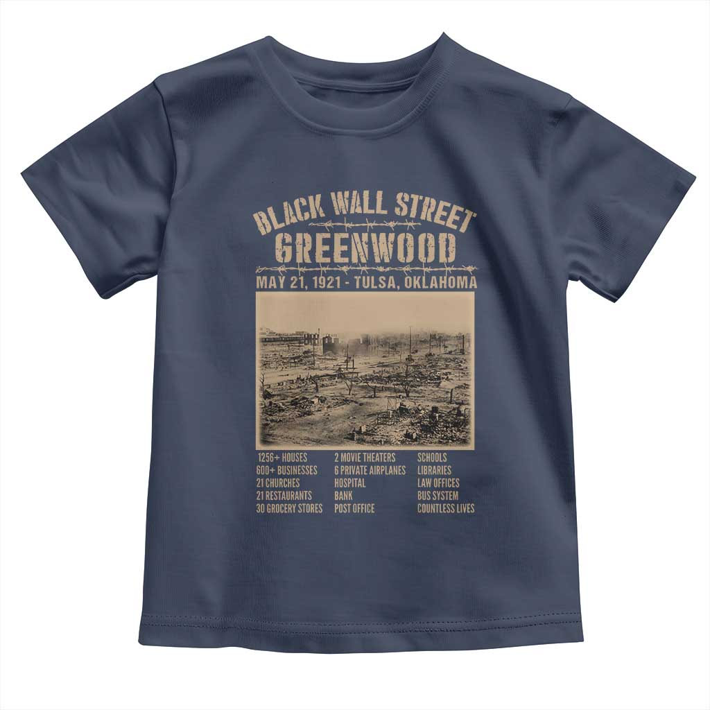 Black Wall Street Toddler T Shirt Never Forget 1921 Tulsa Black History Retro