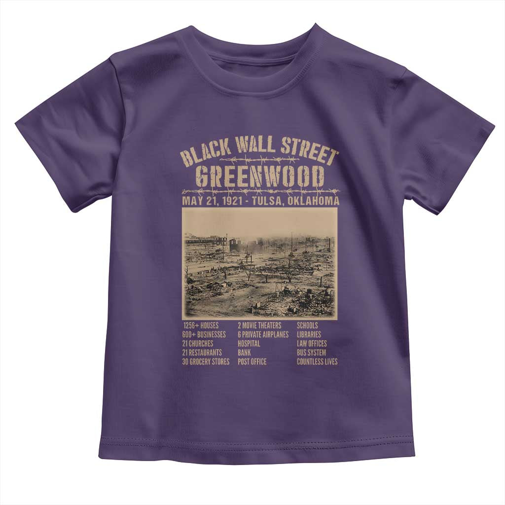 Black Wall Street Toddler T Shirt Never Forget 1921 Tulsa Black History Retro