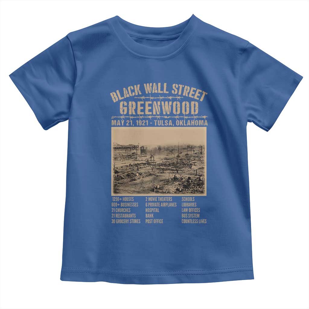 Black Wall Street Toddler T Shirt Never Forget 1921 Tulsa Black History Retro