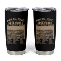 Black Wall Street Tumbler Cup Never Forget 1921 Tulsa Black History Retro