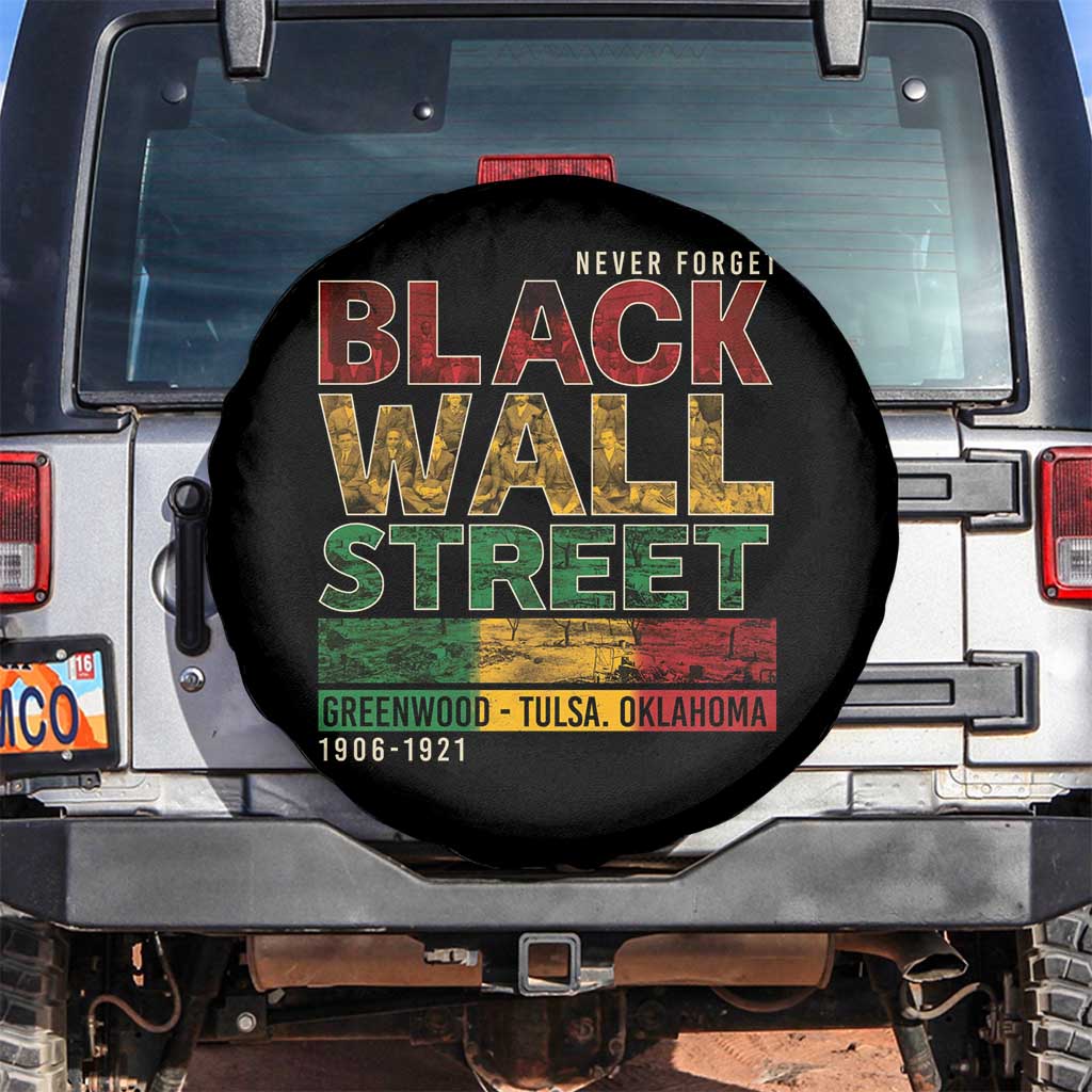 Never Forget Black Wall Street Spare Tire Cover Greenwood Tulsa Oklahoma Black History