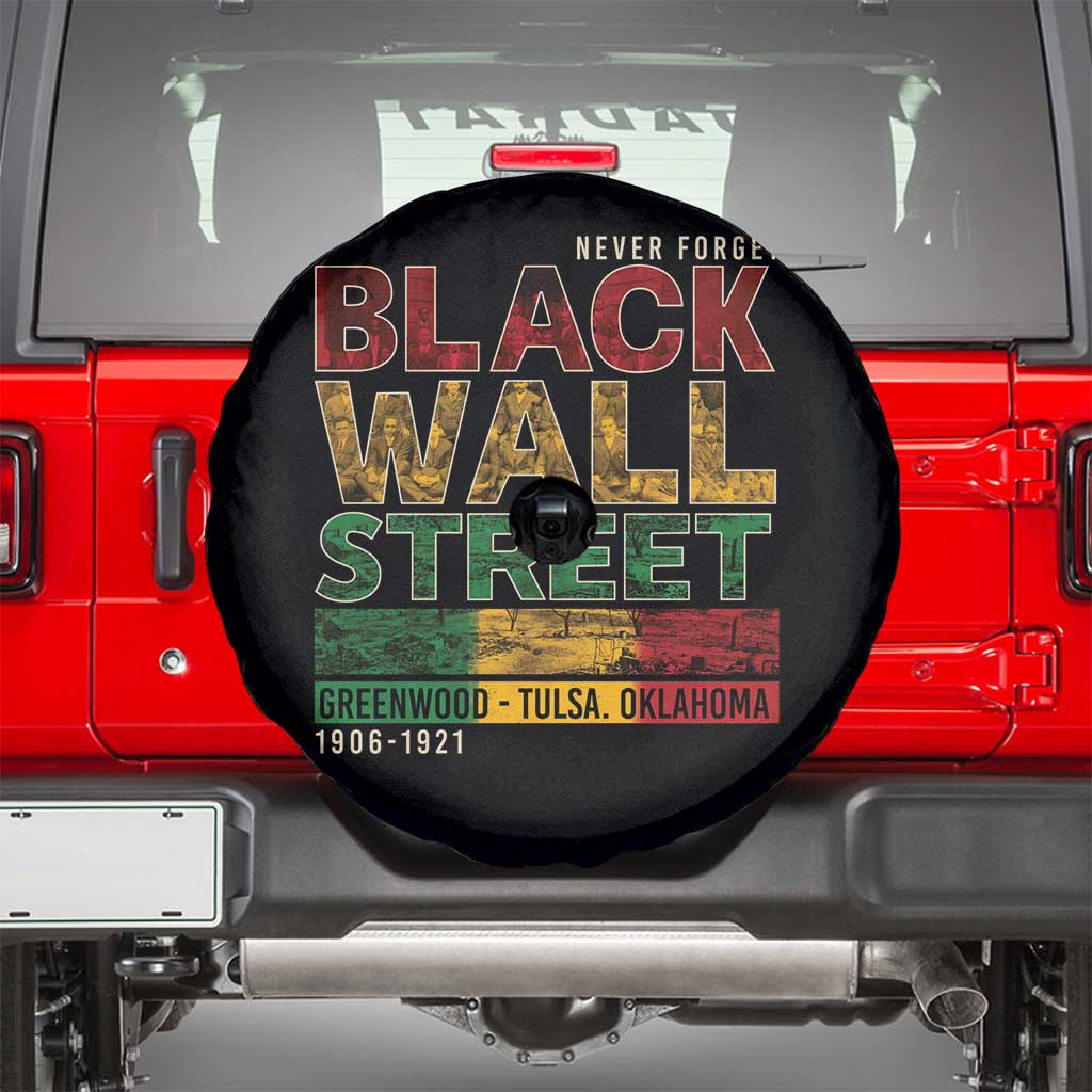 Never Forget Black Wall Street Spare Tire Cover Greenwood Tulsa Oklahoma Black History