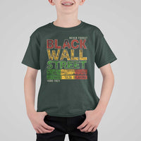 Never Forget Black Wall Street T Shirt For Kid Greenwood Tulsa Oklahoma Black History