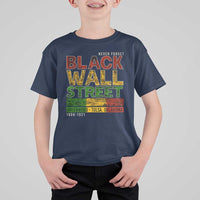 Never Forget Black Wall Street T Shirt For Kid Greenwood Tulsa Oklahoma Black History