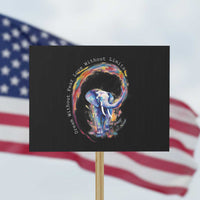 LGBTQ Ally Protest Sign Dream Without Fear Love Without Limits Rainbow Watercolor Elephant - Wonder Print Shop