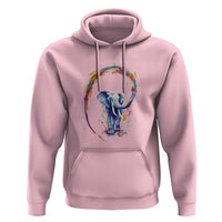 LGBTQ Ally Hoodie Dream Without Fear Love Without Limits Rainbow Watercolor Elephant