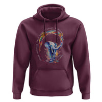 LGBTQ Ally Hoodie Dream Without Fear Love Without Limits Rainbow Watercolor Elephant