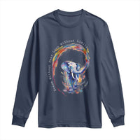 LGBTQ Ally Long Sleeve Shirt Dream Without Fear Love Without Limits Rainbow Watercolor Elephant