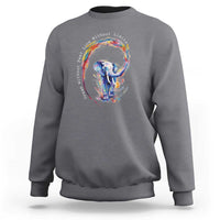 LGBTQ Ally Sweatshirt Dream Without Fear Love Without Limits Rainbow Watercolor Elephant