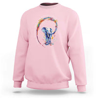 LGBTQ Ally Sweatshirt Dream Without Fear Love Without Limits Rainbow Watercolor Elephant