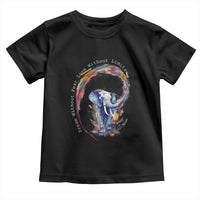 LGBTQ Ally Toddler T Shirt Dream Without Fear Love Without Limits Rainbow Watercolor Elephant